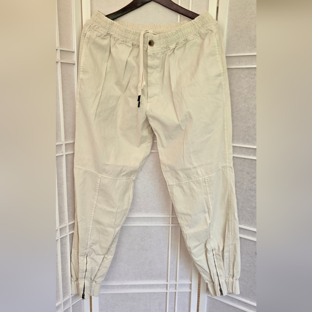Bassike Cream Jogger Pants